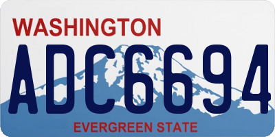 WA license plate ADC6694