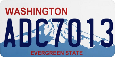 WA license plate ADC7013