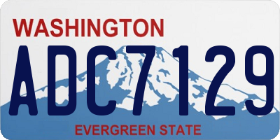 WA license plate ADC7129