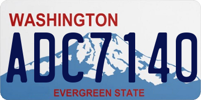WA license plate ADC7140