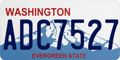 WA license plate ADC7527