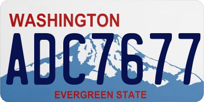 WA license plate ADC7677