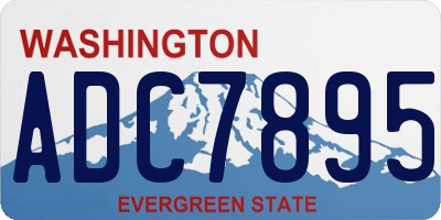WA license plate ADC7895