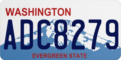 WA license plate ADC8279