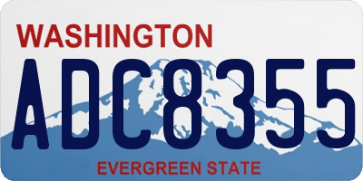 WA license plate ADC8355