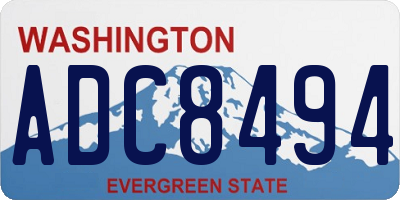 WA license plate ADC8494