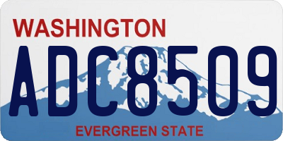WA license plate ADC8509