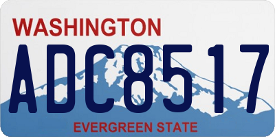 WA license plate ADC8517