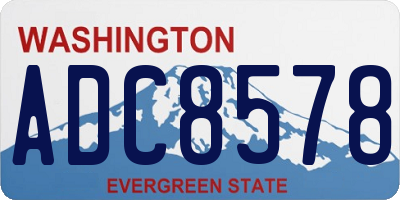 WA license plate ADC8578