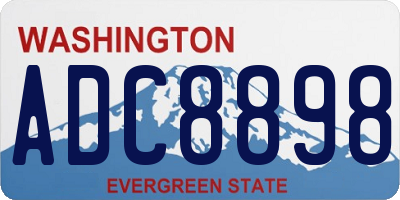 WA license plate ADC8898