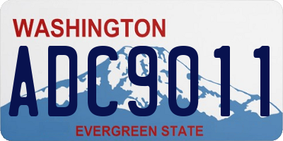 WA license plate ADC9011