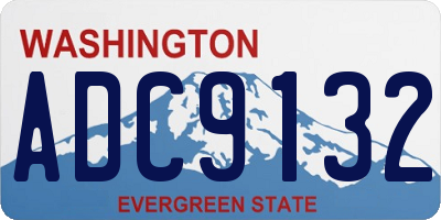 WA license plate ADC9132