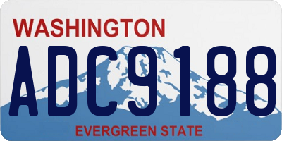 WA license plate ADC9188