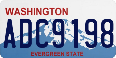 WA license plate ADC9198