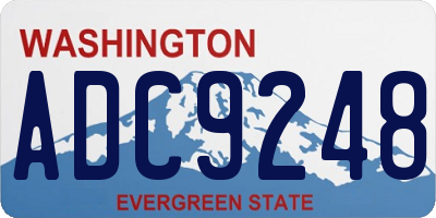 WA license plate ADC9248