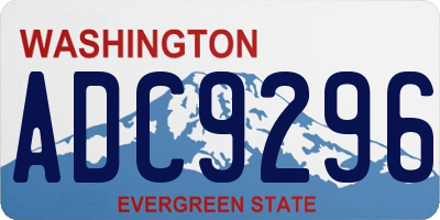 WA license plate ADC9296