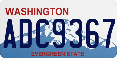 WA license plate ADC9367