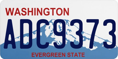 WA license plate ADC9373