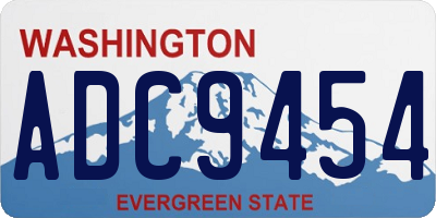 WA license plate ADC9454