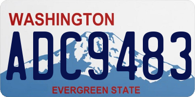 WA license plate ADC9483