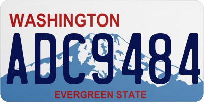 WA license plate ADC9484