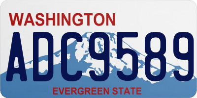 WA license plate ADC9589