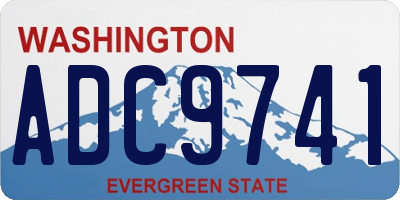 WA license plate ADC9741