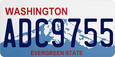 WA license plate ADC9755