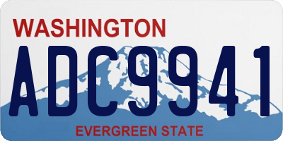 WA license plate ADC9941
