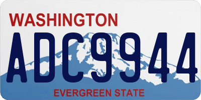 WA license plate ADC9944