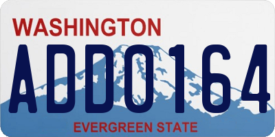 WA license plate ADD0164