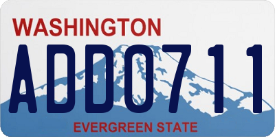WA license plate ADD0711