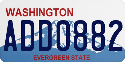 WA license plate ADD0882