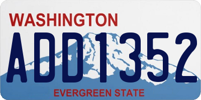 WA license plate ADD1352