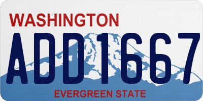 WA license plate ADD1667