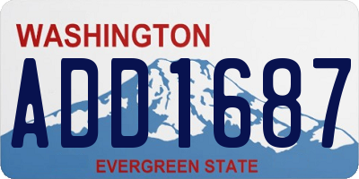WA license plate ADD1687