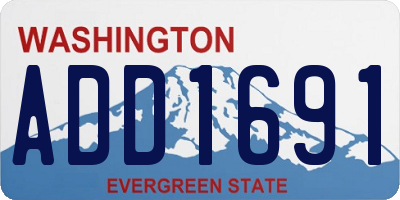WA license plate ADD1691