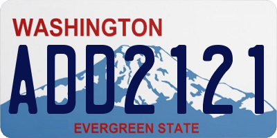 WA license plate ADD2121