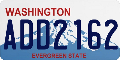 WA license plate ADD2162