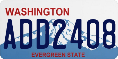WA license plate ADD2408