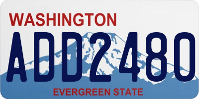 WA license plate ADD2480