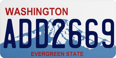 WA license plate ADD2669