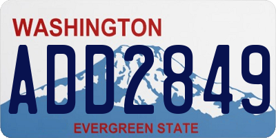 WA license plate ADD2849