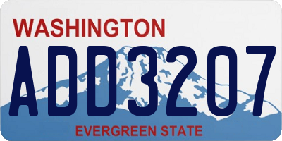 WA license plate ADD3207