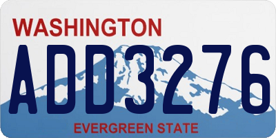 WA license plate ADD3276