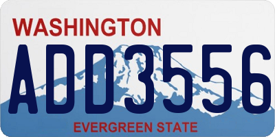 WA license plate ADD3556