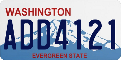 WA license plate ADD4121