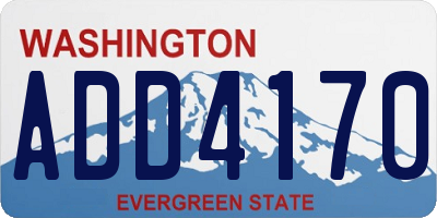 WA license plate ADD4170