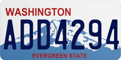 WA license plate ADD4294