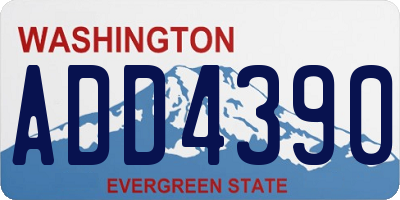 WA license plate ADD4390